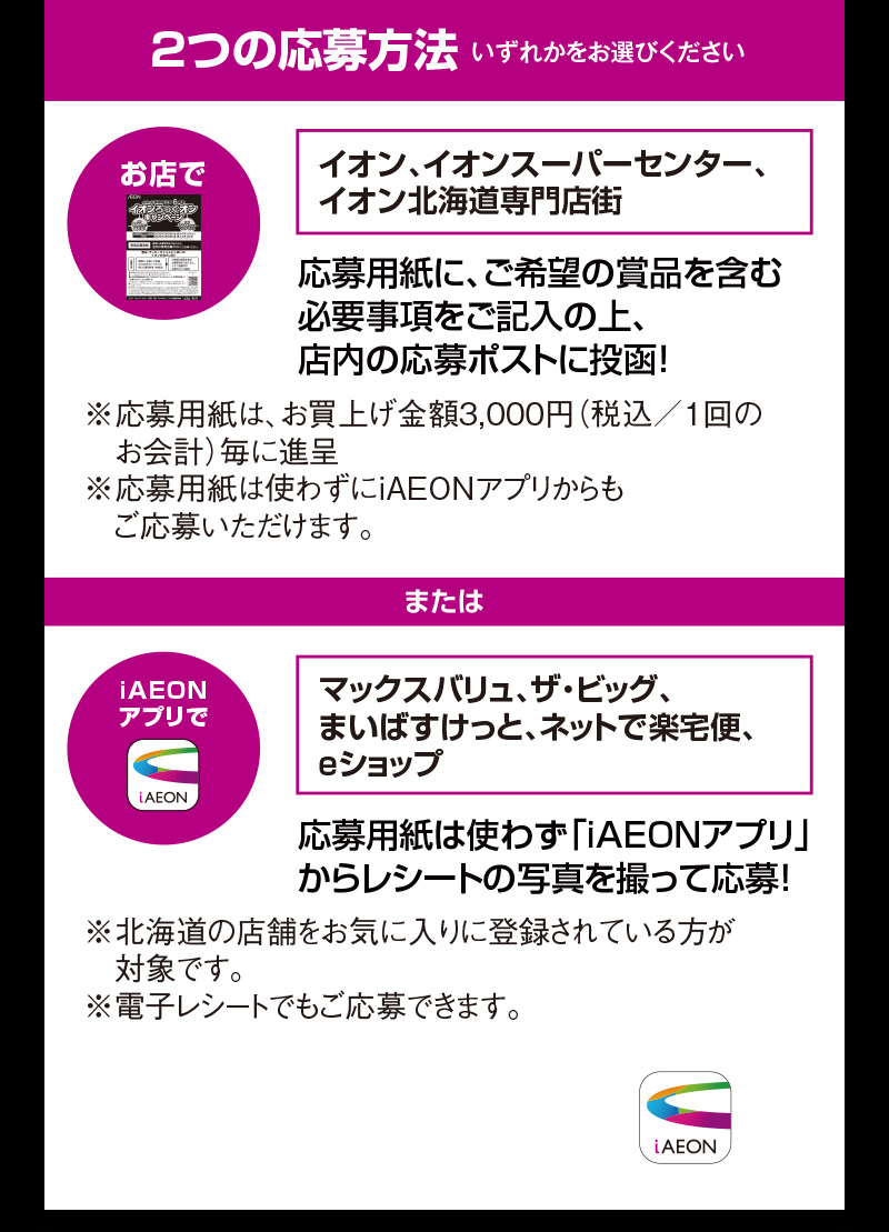 イオン北海道　誕生祭6周年応募ポスト企画