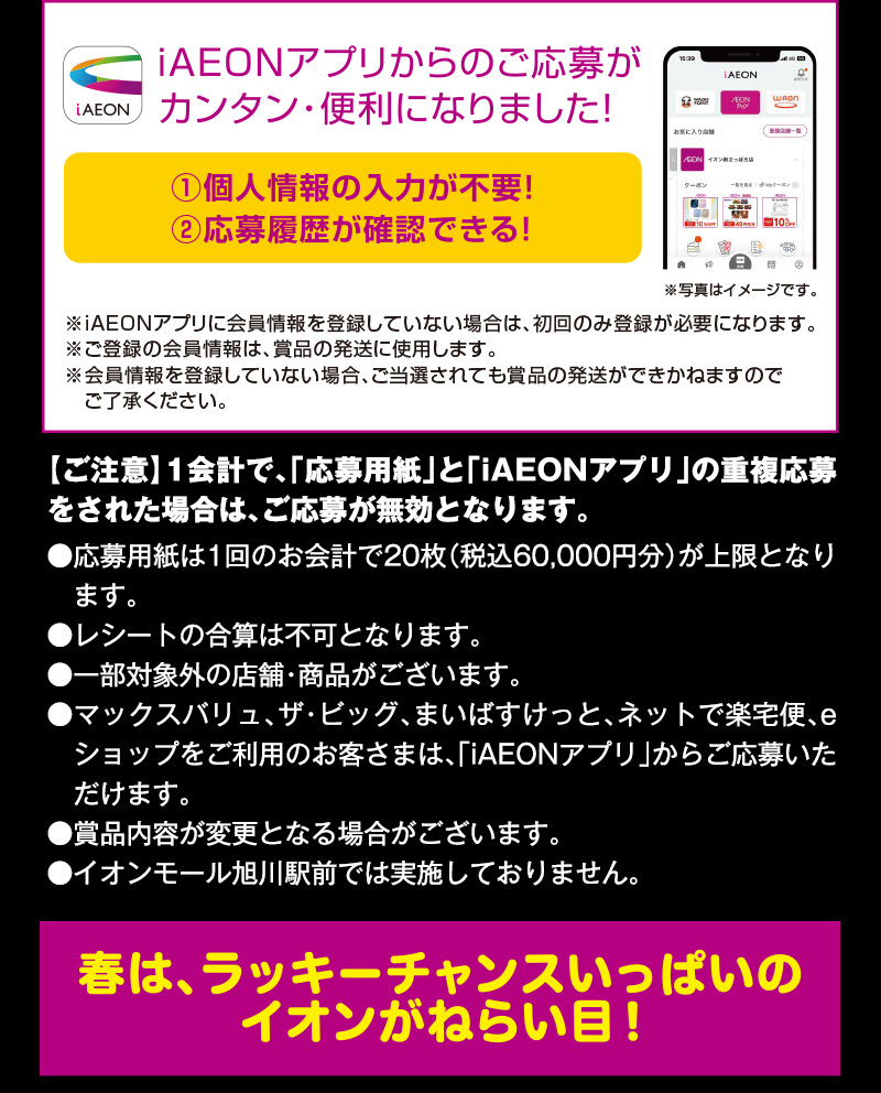 イオン北海道　誕生祭6周年応募ポスト企画